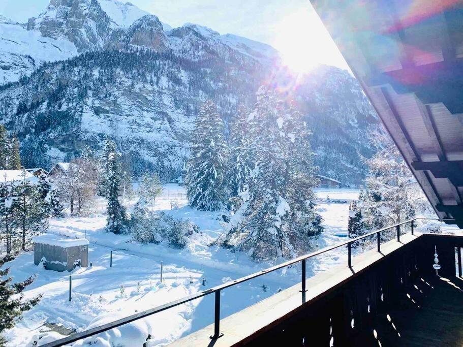 Unique Penthouse With Gallery And Mountain View Kandersteg Exterior photo
